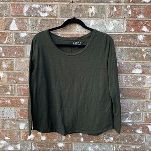 Long-Sleeved Olive Tee, Vintage Soft
